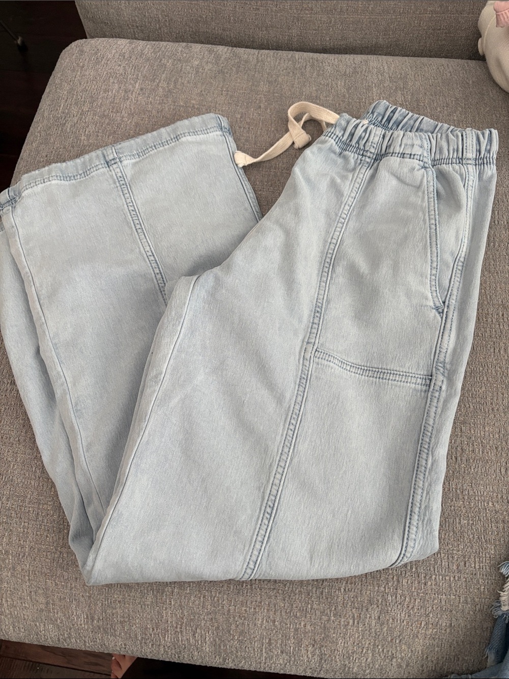 Aerie Me Day Tie Waist Pant SZ S